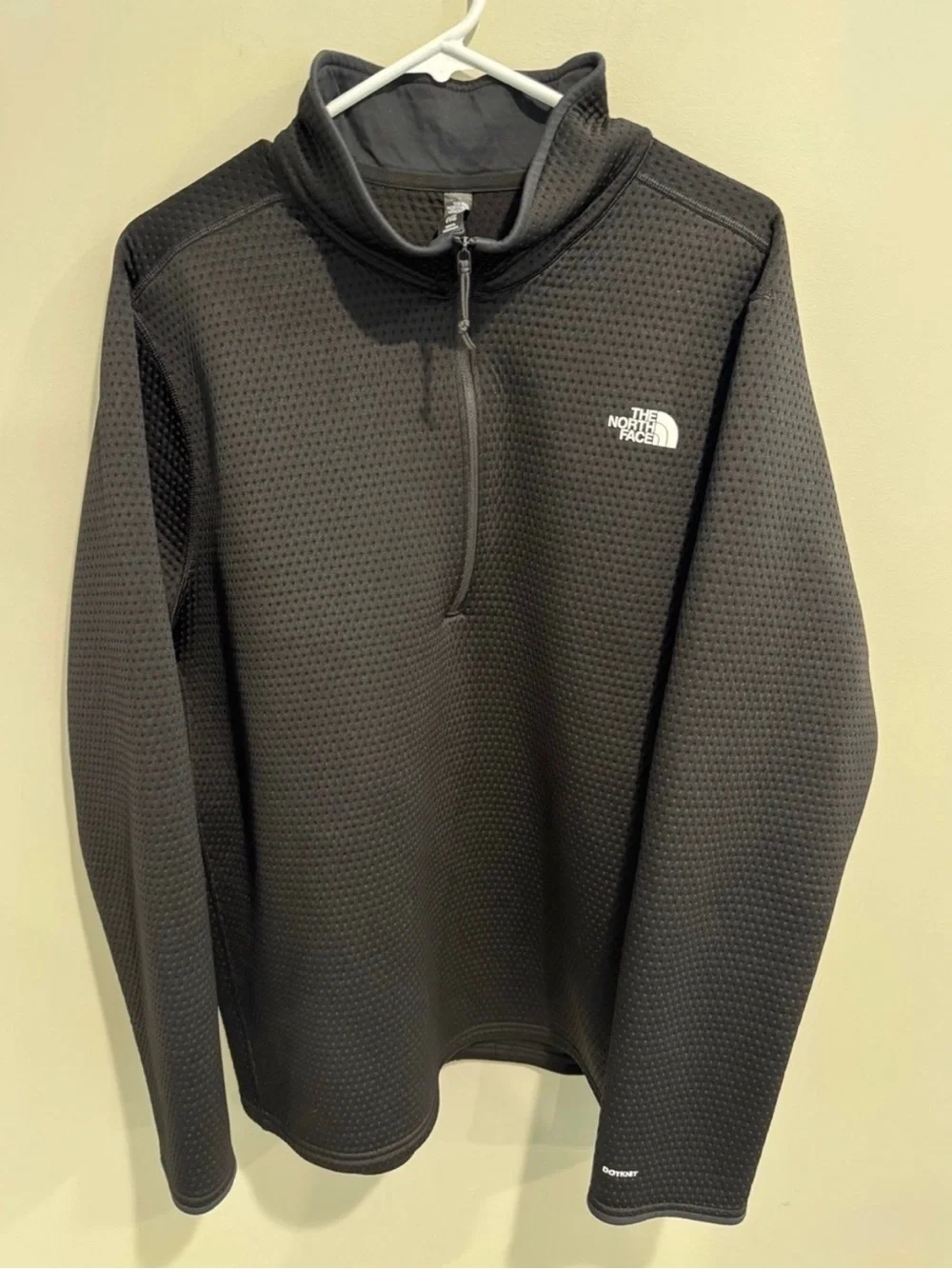 The North Face Men’s Black Half-Zip Textured Pullover Office Classic Golf XXL